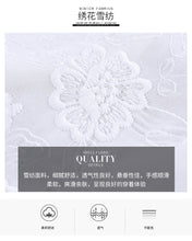 Load image into Gallery viewer, Immortal Lotus leaf sleeve white skirt 2019 fall new women's V collar embroidered chiffon dress 686