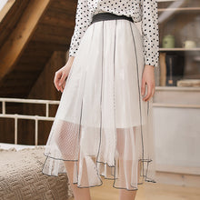 Load image into Gallery viewer, Spring 2009 New Women's Wear Elastic Strap Irregular Skirt Sweet Baitie Mesh Half-length Skirt 25011