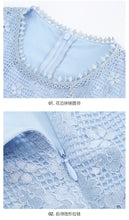 Load image into Gallery viewer, 2019 Autumn new women's air round collar French Campanulaceae skirt temperament light ripe silk Bud dress 63157