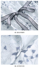 Load image into Gallery viewer, 2019 Autumn new women's dress vertical collar hollow Lotus leaf edge fairy dress temperament light lace dress 63176