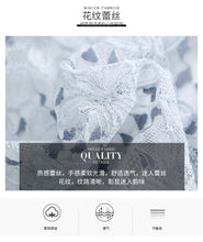 Load image into Gallery viewer, 2019 Autumn new women's dress vertical collar hollow Lotus leaf edge fairy dress temperament light lace dress 63176