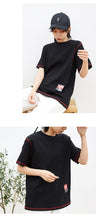 Load image into Gallery viewer, Spring 2019 New Women's Wear Coloured Ins Short-sleeved T-shirt Loose Korean Edition with Top Half-sleeve Underwear 3107