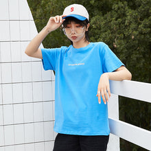Load image into Gallery viewer, Loose-fitting student half-sleeve T-shirt for women in spring and summer of 2019 new Korean alphabetic jacket with short sleeves and undercoat 3108