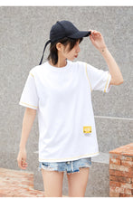 Load image into Gallery viewer, Spring 2019 New Women's Wear Coloured Ins Short-sleeved T-shirt Loose Korean Edition with Top Half-sleeve Underwear 3107