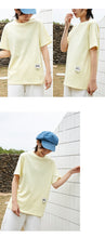 Load image into Gallery viewer, Spring 2019 New Women's Wear Coloured Ins Short-sleeved T-shirt Loose Korean Edition with Top Half-sleeve Underwear 3107