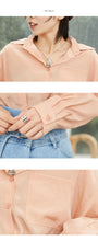 Load image into Gallery viewer, Spring/summer 2019 solid color leisure women's long sleeve thin lapel single-breasted loose student shirt jacket 3116