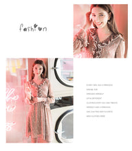 Load image into Gallery viewer, Spring 2009 New Women's Dresses Long Flare Sleeve Printed Skirt Temperament Chiffon Dress 63128