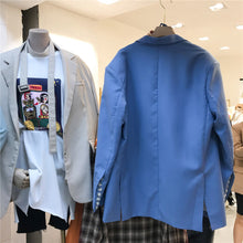 Load image into Gallery viewer, 2019 New Women's Suit Hepburn Style Korean Loose Thin Letter Embroidered Suit Jacket 3175