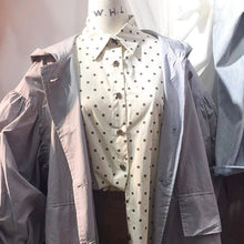 Load image into Gallery viewer, Spring 2019, the new Korean version of Xiaozhong Loose and Lazy Long-sleeved Point Shirt 3170