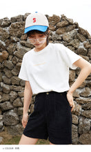 Load image into Gallery viewer, Loose-fitting student half-sleeve T-shirt for women in spring and summer of 2019 new Korean alphabetic jacket with short sleeves and undercoat 3108