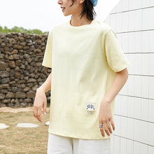 Load image into Gallery viewer, Spring 2019 New Women's Wear Coloured Ins Short-sleeved T-shirt Loose Korean Edition with Top Half-sleeve Underwear 3107