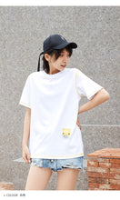Load image into Gallery viewer, Spring 2019 New Women's Wear Coloured Ins Short-sleeved T-shirt Loose Korean Edition with Top Half-sleeve Underwear 3107