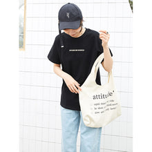 Load image into Gallery viewer, Loose-fitting student half-sleeve T-shirt for women in spring and summer of 2019 new Korean alphabetic jacket with short sleeves and undercoat 3108