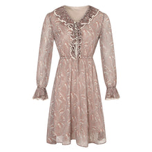 Load image into Gallery viewer, Spring 2009 New Women's Dresses Long Flare Sleeve Printed Skirt Temperament Chiffon Dress 63128