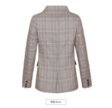 Load image into Gallery viewer, 2019 Spring new boutique women's retro plaid jacket Chi double Breasted small suit jacket female 97105