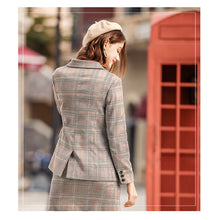 Load image into Gallery viewer, 2019 Spring new boutique women's retro plaid jacket Chi double Breasted small suit jacket female 97105