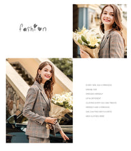 Load image into Gallery viewer, 2019 Spring new boutique women's retro plaid jacket Chi double Breasted small suit jacket female 97105
