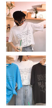 Load image into Gallery viewer, Spring 2019 New Korean Women's Printed T-Shirt Women's Half Sleeve Tide Jacket with Short Sleeve Loose Backing Shirt