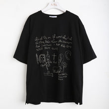 Load image into Gallery viewer, Spring 2019 New Korean Women's Printed T-Shirt Women's Half Sleeve Tide Jacket with Short Sleeve Loose Backing Shirt