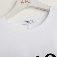 Load image into Gallery viewer, Spring 2019 New Women's Crewneck Short Sleeve T-Shirt Solid Color Cotton Simple Loose Printing Backing Shirt 3135