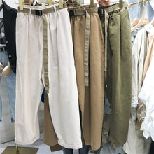 Load image into Gallery viewer, Wide-legged pants female spring loose Korean version student ulzzang Baitao BF casual overalls pants 3122