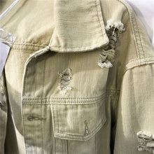 Load image into Gallery viewer, Single-breasted denim jacket women's spring 2019 Joker loose slim solid color lapel jacket jacket tide 3130