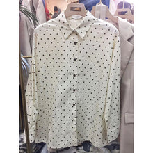 Load image into Gallery viewer, Spring 2019, the new Korean version of Xiaozhong Loose and Lazy Long-sleeved Point Shirt 3170