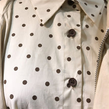 Load image into Gallery viewer, Spring 2019, the new Korean version of Xiaozhong Loose and Lazy Long-sleeved Point Shirt 3170