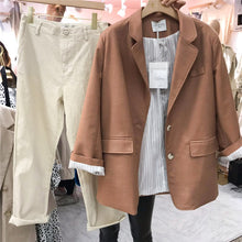 Load image into Gallery viewer, Wide-legged pants female spring loose Korean version student ulzzang Baitao BF casual overalls pants 3122