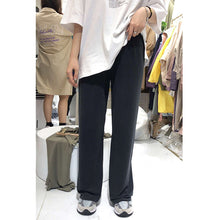 Load image into Gallery viewer, Spring 2019 New Korean Women's Wide Leg Pants Loose Straight Barrel High Waist Slim Hong Kong Taste Fall Pants 3183