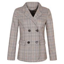 Load image into Gallery viewer, 2019 Spring new boutique women's retro plaid jacket Chi double Breasted small suit jacket female 97105