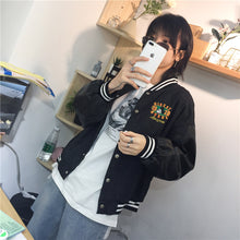 Load image into Gallery viewer, Single-row buttoned jeans jacket spring dress women 2019 100 sets of loose color stitching Leather Jacket Top tide 2861