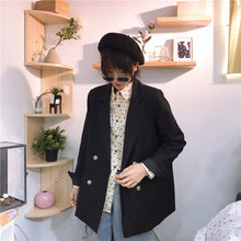 Load image into Gallery viewer, Spring 2019 new women's ins wind lapels solid color Hong Kong leisure slim suit jacket micro supply