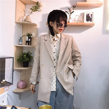 Load image into Gallery viewer, Spring 2019 new women's ins wind lapels solid color Hong Kong leisure slim suit jacket micro supply