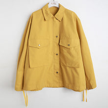 Load image into Gallery viewer, New Korean version of spring dress in 2019, thin hem, loose rope, large pocket jacket jacket, micro-merchant supply