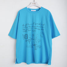 Load image into Gallery viewer, Spring 2019 New Korean Women's Printed T-Shirt Women's Half Sleeve Tide Jacket with Short Sleeve Loose Backing Shirt