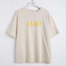 Load image into Gallery viewer, Spring 2019 New Women's Crewneck Short Sleeve T-Shirt Solid Color Cotton Simple Loose Printing Backing Shirt 3135