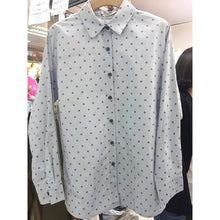 Load image into Gallery viewer, Spring 2019, the new Korean version of Xiaozhong Loose and Lazy Long-sleeved Point Shirt 3170