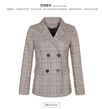 Load image into Gallery viewer, 2019 Spring new boutique women's retro plaid jacket Chi double Breasted small suit jacket female 97105