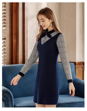 Load image into Gallery viewer, Spring 2009 New Style Ladies'Chevron Bottom A Skirt Temperament Ladies' Fake Two Dresses 69379