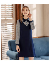 Load image into Gallery viewer, Spring 2009 New Style Ladies'Chevron Bottom A Skirt Temperament Ladies' Fake Two Dresses 69379