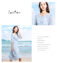 Load image into Gallery viewer, 2019 Early autumn new brand women's dress lady chiffon dress 69301