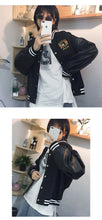 Load image into Gallery viewer, Single-row buttoned jeans jacket spring dress women 2019 100 sets of loose color stitching Leather Jacket Top tide 2861