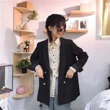 Load image into Gallery viewer, Spring 2019 new women's ins wind lapels solid color Hong Kong leisure slim suit jacket micro supply