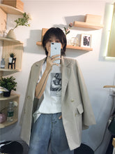 Load image into Gallery viewer, Spring 2019 new women's ins wind lapels solid color Hong Kong leisure slim suit jacket micro supply