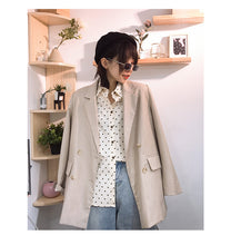 Load image into Gallery viewer, Spring 2019 new women's ins wind lapels solid color Hong Kong leisure slim suit jacket micro supply