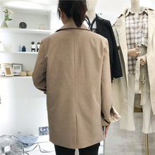 Load image into Gallery viewer, Spring 2019 new women's chic solid color Hong Kong flavor long sleeve casual slim ins Korean suit jacket 3165