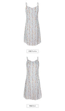 Load image into Gallery viewer, Summer 2019 New Brand Woman's Printed Chiffon Suspender Skirt Mesh Spliced Dresses Two Suits 88380