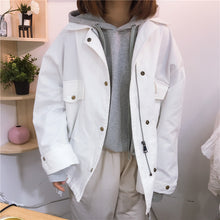Load image into Gallery viewer, New Korean version of spring dress in 2019, thin hem, loose rope, large pocket jacket jacket, micro-merchant supply