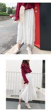 Load image into Gallery viewer, 2019 new ladies Joker Korean pure color slim lady dress chiffon mesh skirt a generation of hair